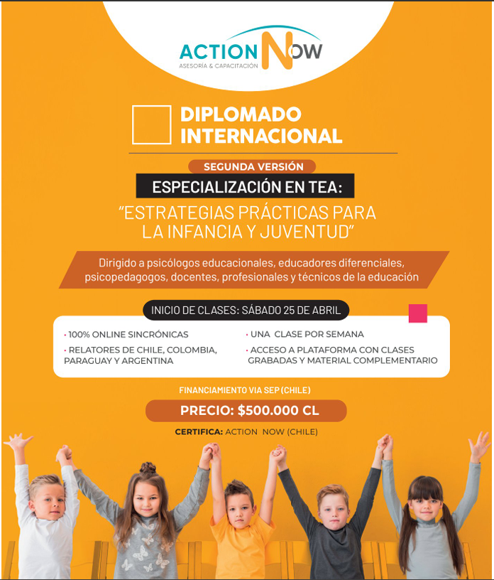 Diplomado Internacional – Especialización en TEA: «Estrategias Prácticas para la Infancia y Juventud»
