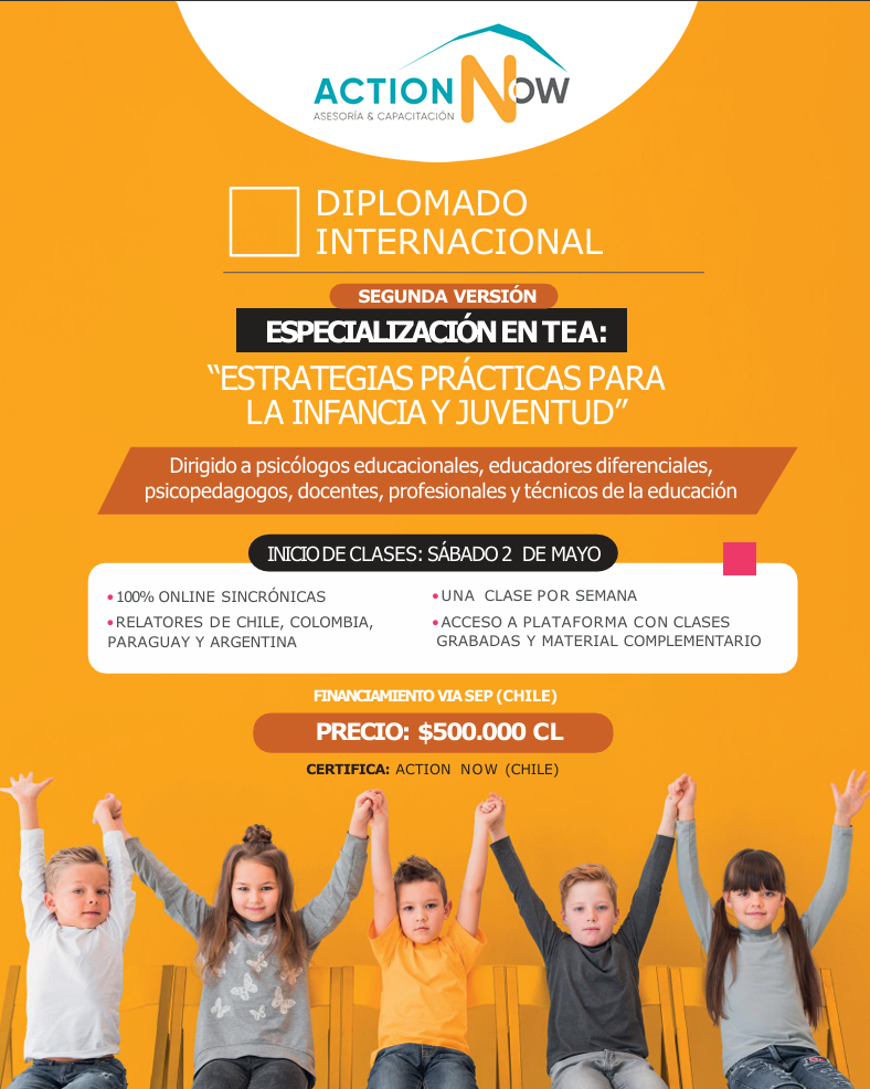 Diplomado Internacional – Especialización en TEA: «Estrategias Prácticas para la Infancia y Juventud»